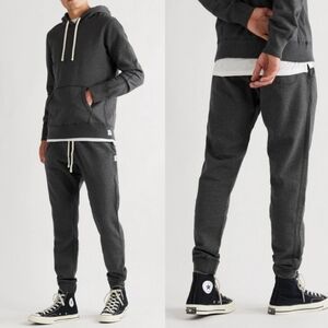Reigning Champ Slim-Fit Loopback Cotton-Jersey Sweatpants, Charcoal Gray